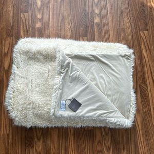 Restoration Hardware Luxe Faux Sheepskin Fur Throw Blanket